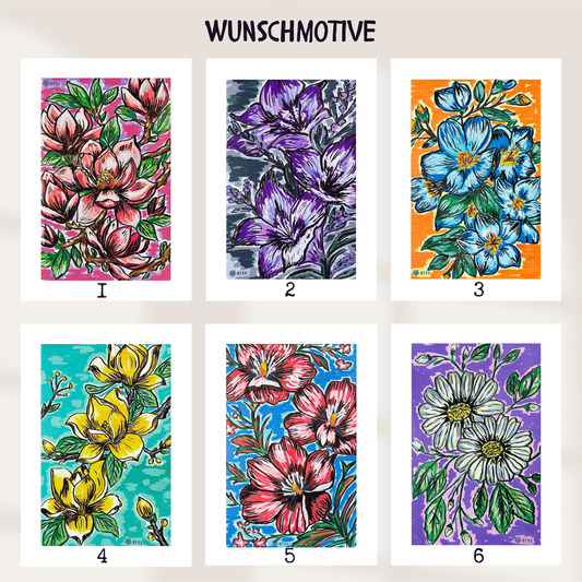 Blumen - Mini Art Prints (A6)